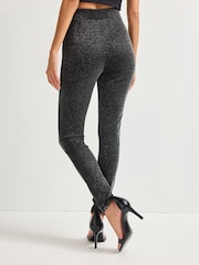 Metallic Glitter Jersey Leggings - Image 3 of 6
