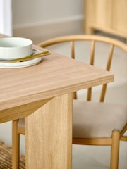 Light Natural Oak Effect Malvern 6 to 8 Seater Extending Dining Table - Image 2 of 8
