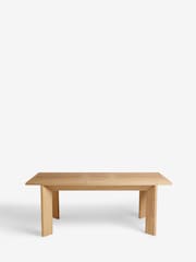 Light Natural Oak Effect Malvern 6 to 8 Seater Extending Dining Table - Image 8 of 8