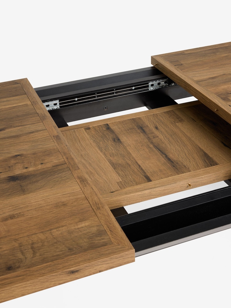Dark Natural Bronx 6 to 8 Extending Chunky Dining Table - Image 10 of 10