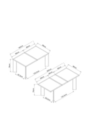 Dark Natural Bronx 6 to 8 Extending Chunky Dining Table - Image 4 of 10