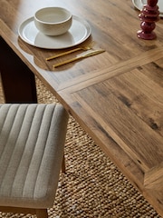 Dark Natural Bronx 6 to 8 Extending Chunky Dining Table - Image 5 of 10