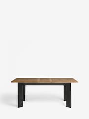Dark Natural Bronx 6 to 8 Extending Chunky Dining Table - Image 7 of 10