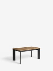 Dark Natural Bronx 6 to 8 Extending Chunky Dining Table - Image 9 of 10