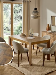 Dark Natural Clayton 6 to 8 Extending Dining Table - Image 1 of 10