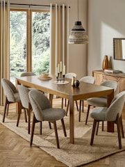Dark Natural Clayton 6 to 8 Extending Dining Table - Image 2 of 10