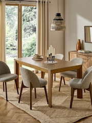Dark Natural Clayton 6 to 8 Extending Dining Table - Image 3 of 10