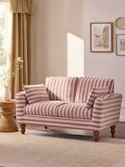 Bold Chenille Stripe Dark Pink Emory 2 Seater Sofa In A Box - Image 1 of 7
