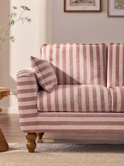 Bold Chenille Stripe Dark Pink Emory 2 Seater Sofa In A Box - Image 3 of 7