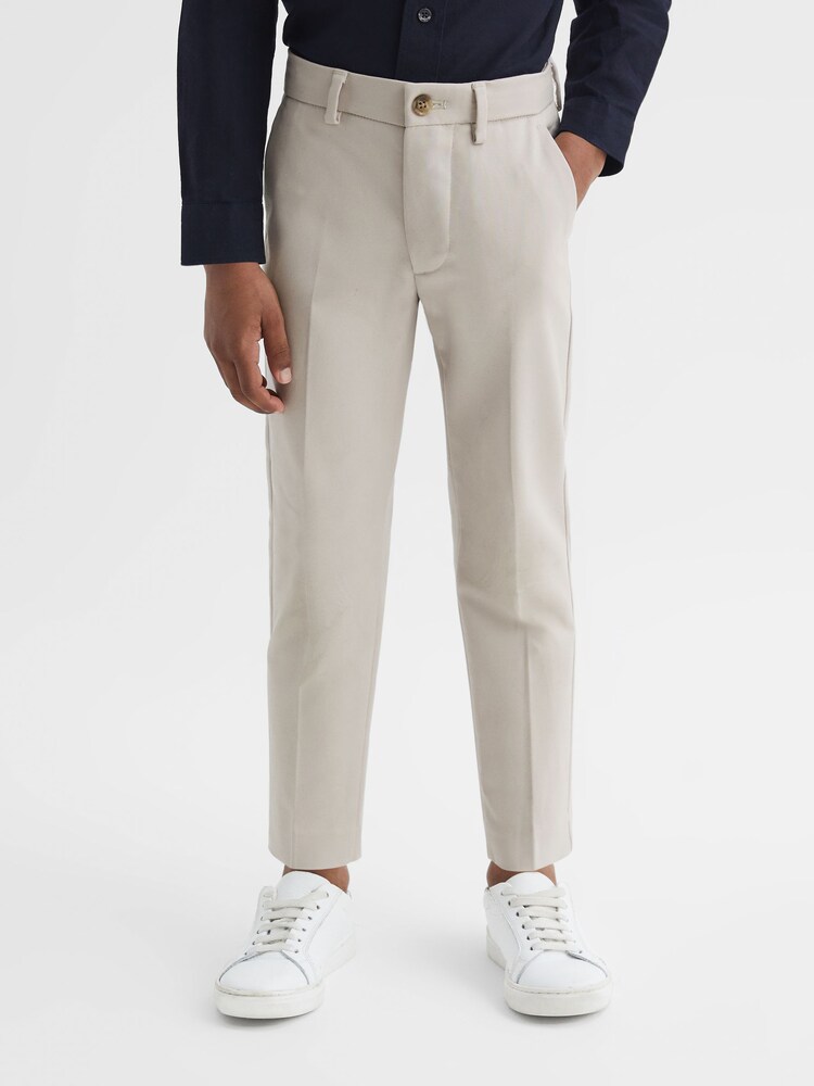 Reiss Stone Eastbury Slim Fit Chinos - Image 1 of 8 Reiss Stone Eastbury Slim Fit Chinos - Image 1 of 8