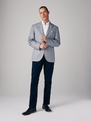 Chambray bleu - Ajustement régulier - Blazer Blend en lin texturé - Image 2 de 10