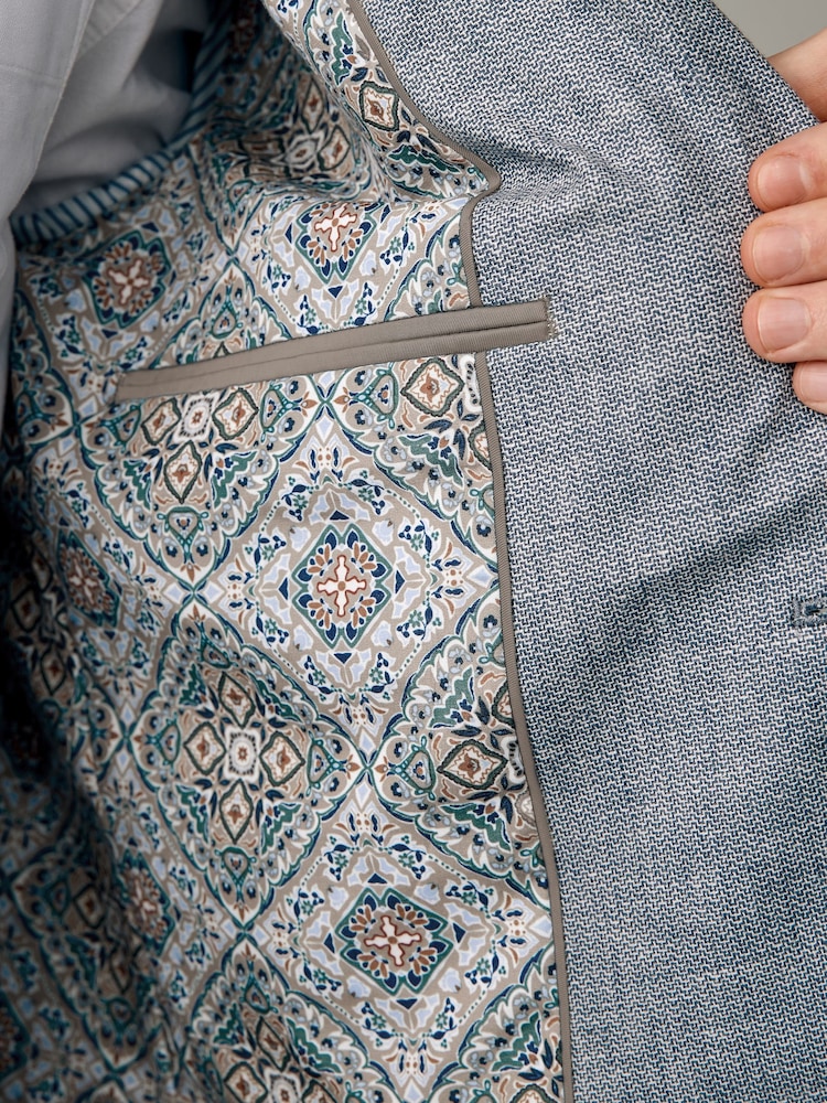 Chambray bleu - Ajustement régulier - Blazer Blend en lin texturé - Image 5 of 10