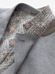 Chambray bleu - Ajustement régulier - Blazer Blend en lin texturé - Image 7 de 10