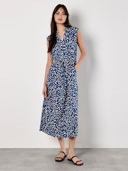 Apricot Blue Animal Print Midi Dress - Image 1 of 4