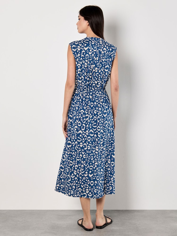 Apricot Blue Animal Print Midi Dress - Image 2 of 4