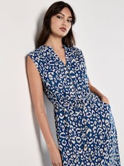 Apricot Blue Animal Print Midi Dress - Image 3 of 4