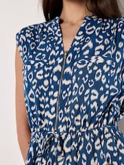 Apricot Blue Animal Print Midi Dress - Image 4 of 4