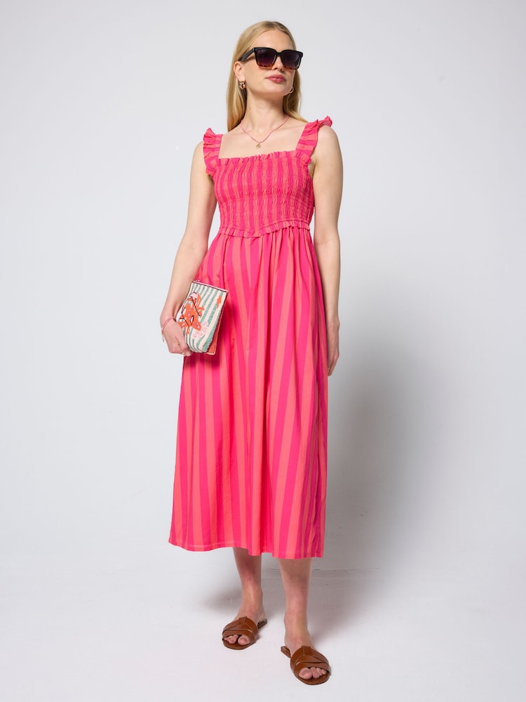 SCAMP & DUDE Pink Stripe Corset Sundress - Image 1 of 5 SCAMP & DUDE Pink Stripe Corset Sundress - Image 1 of 5