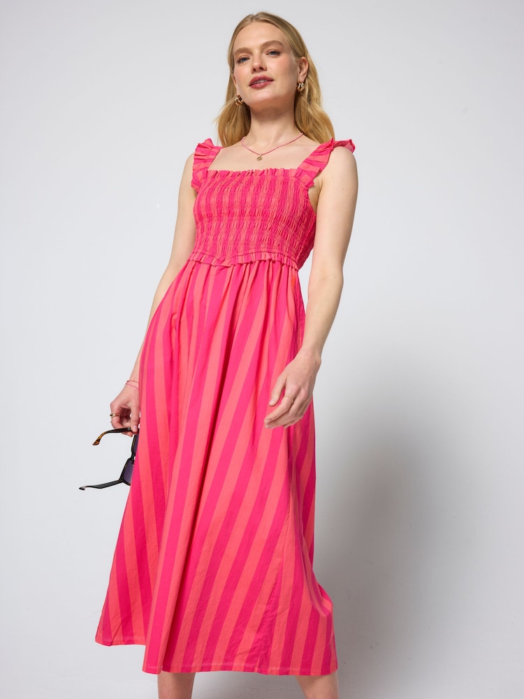 SCAMP & DUDE Pink Stripe Corset Sundress - Image 2 of 5 SCAMP & DUDE Pink Stripe Corset Sundress - Image 2 of 5