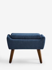 Soft Twill Navy Blue Wilson Storage Footstool - Image 4 of 6