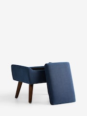 Soft Twill Navy Blue Wilson Storage Footstool - Image 5 of 6