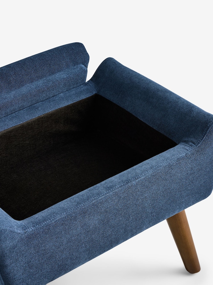 Soft Twill Navy Blue Wilson Storage Footstool - Image 6 of 6 Soft Twill Navy Blue Wilson Storage Footstool - Image 6 of 6