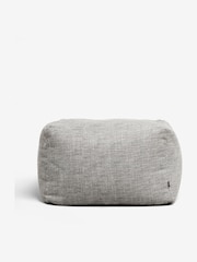 Dark Grey Bouclé Weave Large Pouffe - Image 2 of 5