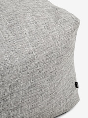 Dark Grey Bouclé Weave Large Pouffe - Image 4 of 5