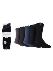 Jeff Banks Multi Heavy Duty Rib Boot Socks 5 Pack - Image 3 of 6
