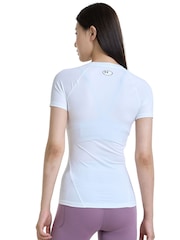 Under Armour White Under Armour Heat Gear Authentics Black T-Shirt - Image 2 of 8