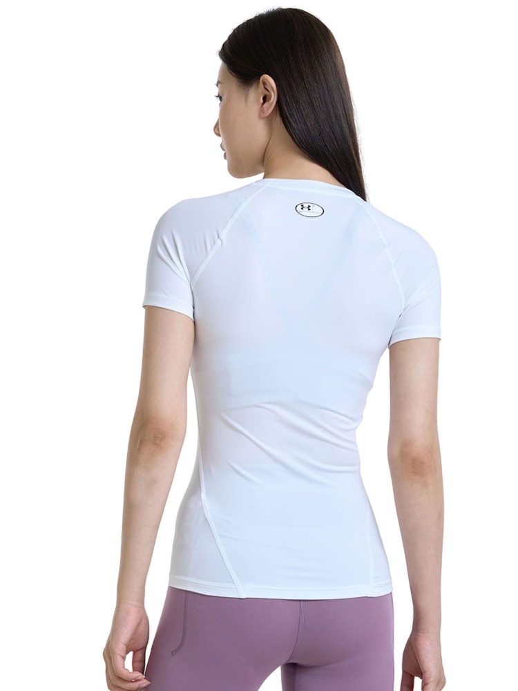 Under Armour White Under Armour Heat Gear Authentics Black T-Shirt - Image 2 of 8