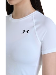 Under Armour White Under Armour Heat Gear Authentics Black T-Shirt - Image 4 of 8