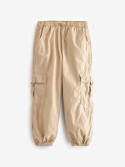 Neutral Jersey Lined Parachute Cargo Trousers (3-16yrs) - Image 4 of 7
