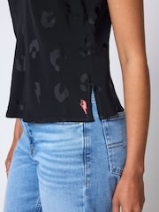 SCAMP & DUDE Black Jacquard Lace Trim Cami Top - Image 5 of 5