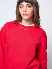 SCAMP & DUDE Red Embroidered Logo Ultimate Sweatshirt - Image 3 of 4