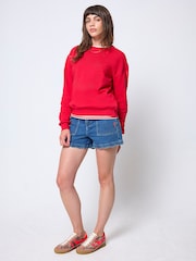 SCAMP & DUDE Red Embroidered Logo Ultimate Sweatshirt - Image 4 of 4