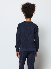 SCAMP & DUDE Oversized Leopard Ray Logo Sweatshirt - Obraz 2 z 3