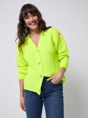 SCAMP & DUDE Yellow Button Through Cardigan - Image 2 of 6