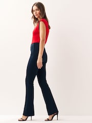 Navy Bootcut Trousers - Image 4 of 6