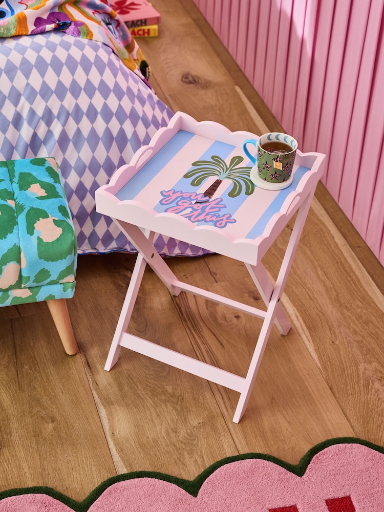 Eleanor Bowmer Pink You Got This Tray Table - Image 1 of 5