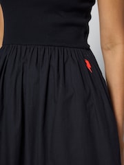 SCAMP & DUDE Black Jersey Woven Mix Midi Dress - Image 3 of 4
