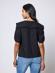 SCAMP & DUDE Black Collared Blouse - Image 3 of 5