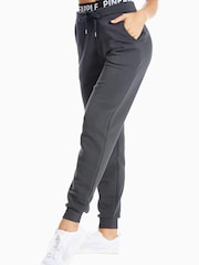 Pineapple Charcoal Grey Double Waistband Joggers - Image 1 of 4