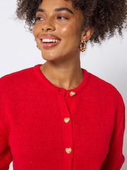 SCAMP & DUDE Red Short Sleeve Cardigan - Image 6 of 6