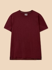 White Stuff Red Abersoch 100% Cotton Short Sleeve T-Shirt - Image 5 of 9