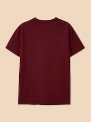 White Stuff Red Abersoch 100% Cotton Short Sleeve T-Shirt - Image 6 of 9