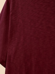 White Stuff Red Abersoch 100% Cotton Short Sleeve T-Shirt - Image 7 of 9