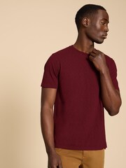 White Stuff Red Abersoch 100% Cotton Short Sleeve T-Shirt - Image 8 of 9