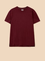 White Stuff Red Abersoch 100% Cotton Short Sleeve T-Shirt - Image 9 of 9