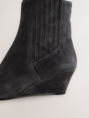 Grey Suede Standard/Wide Fit Forever Comfort® High Wedge Ankle Leather Boots - Image 8 of 9